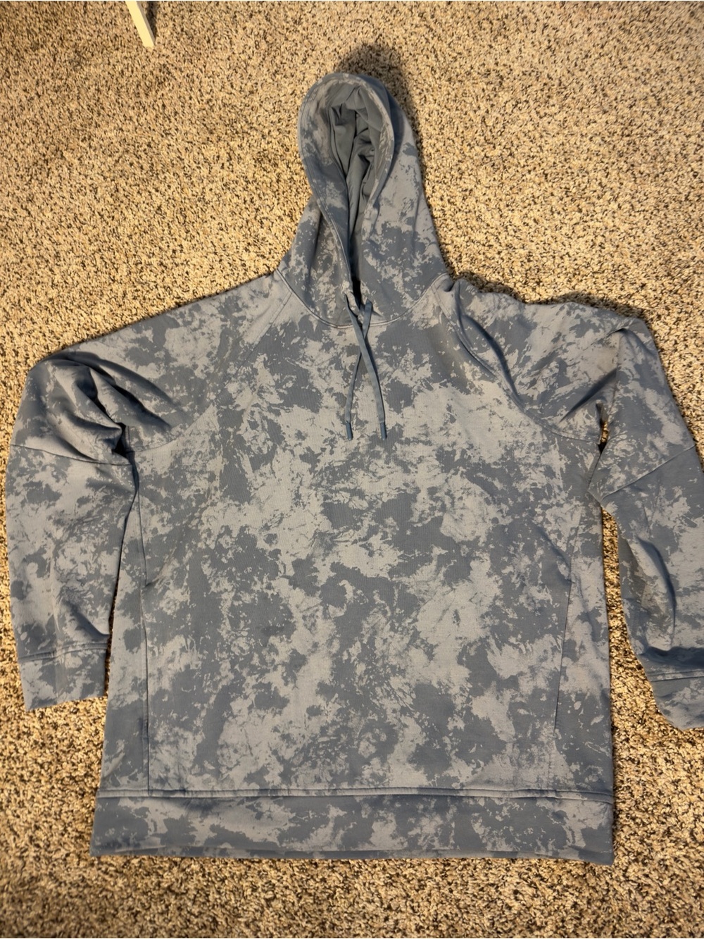 lululemon athletica Men's Gray-Blue Tie-Dye Hoodie